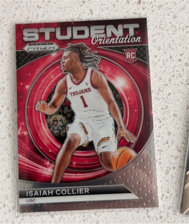 2024 Panini Prizm Draft Picks #14 Isaiah Collier Student Orientation Rookie Card — front