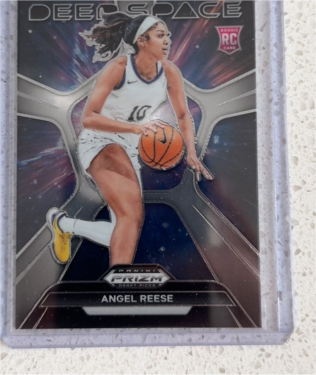2024 Panini Prizm Draft Picks #13 Angel Reese Deep Space Silver Prizm Rookie Card — front
