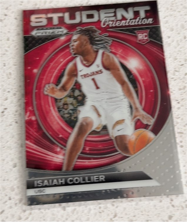 2024 Panini Prizm Draft Picks #14 Isaiah Collier Student Orientation Rookie — front