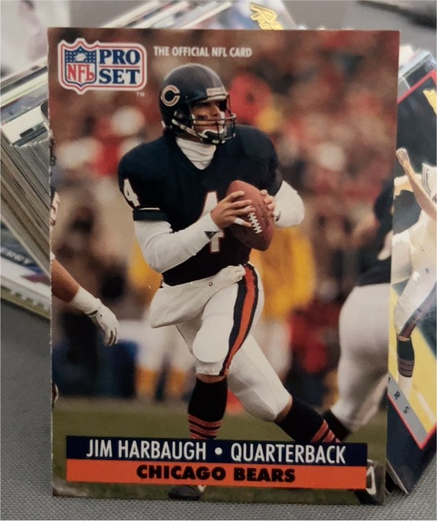 1991 Pro Set #104 Jim Harbaugh — front
