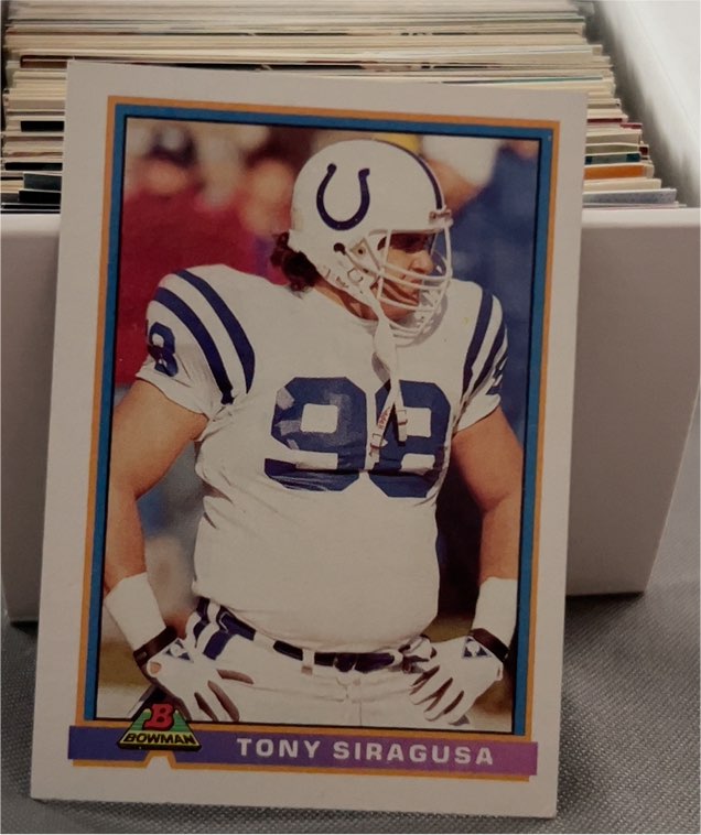 1991 Bowman #213 Tony Siragusa — front