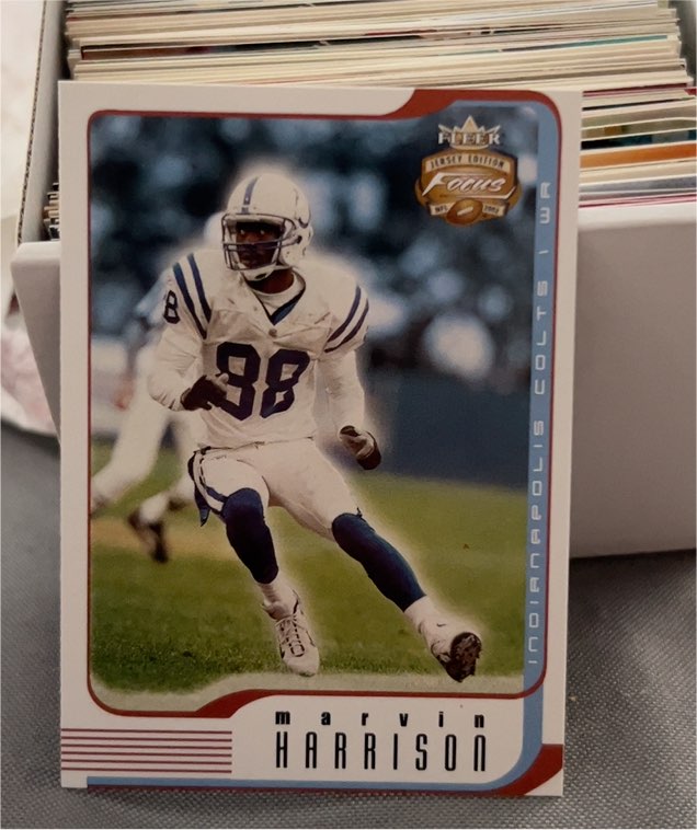 2002 Fleer Focus Jersey Edition #71 Marvin Harrison — front