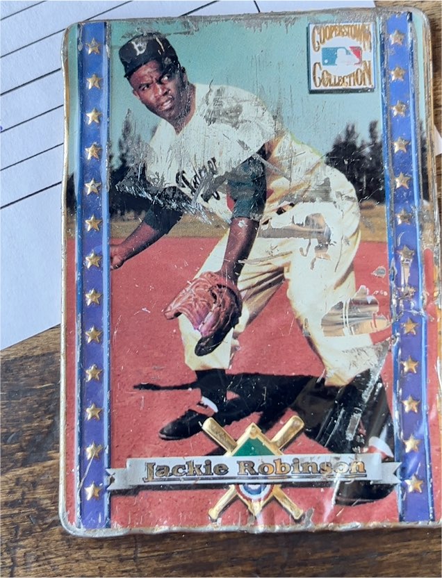 1996 Metallic Impressions Cooperstown Collection #4 Jackie Robinson — front