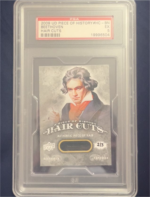 2009 Upper Deck Piece of History #HC-BN Beethoven Hair Cuts — front