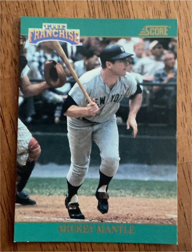 1992 Score The Franchise #2 Mickey Mantle — front