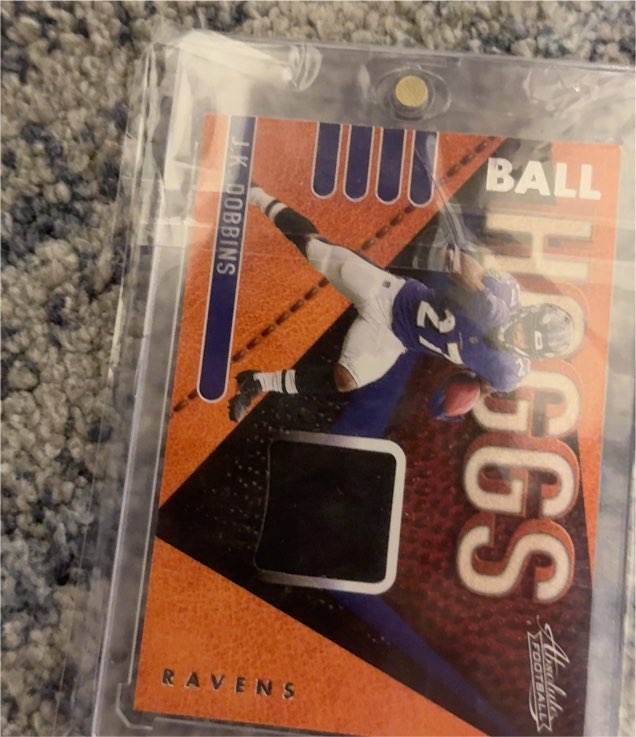 2021 Panini Absolute Football #BH8 J.K. Dobbins Ball Hoggs Patch — front