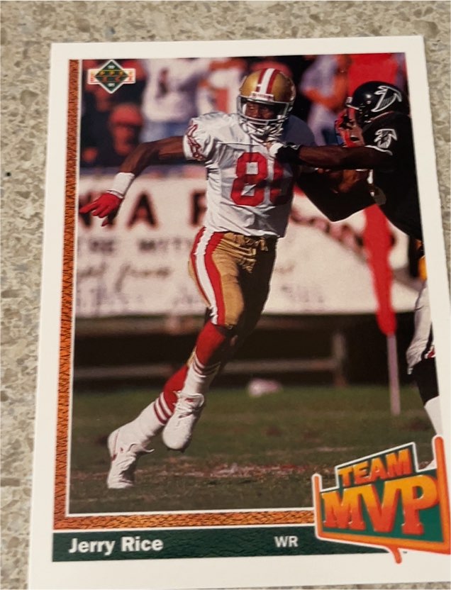 1991 Upper Deck Team MVP #475 Jerry Rice — front