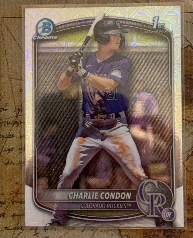 2025 Bowman Chrome #BCP-75 Charlie Condon — front