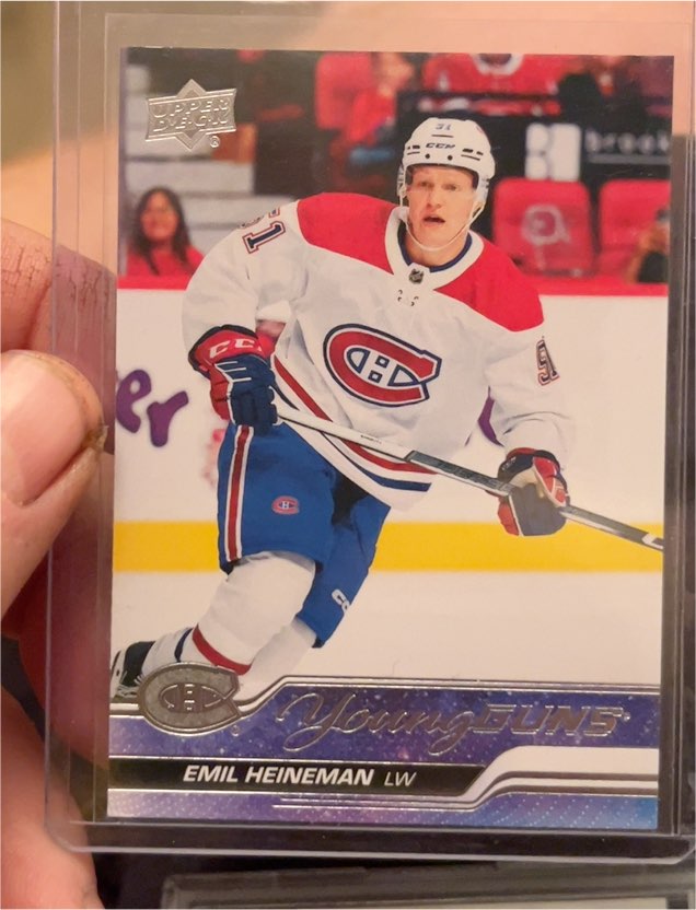 2023-24 Upper Deck #720 Emil Heineman Young Guns — front