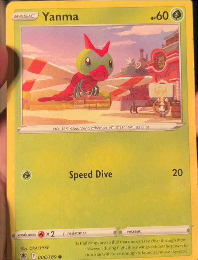 2022 Pokémon Astral Radiance #006 Yanma — front