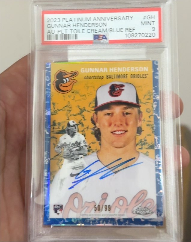 2023 Topps Chrome Platinum Anniversary #50 Gunnar Henderson — front