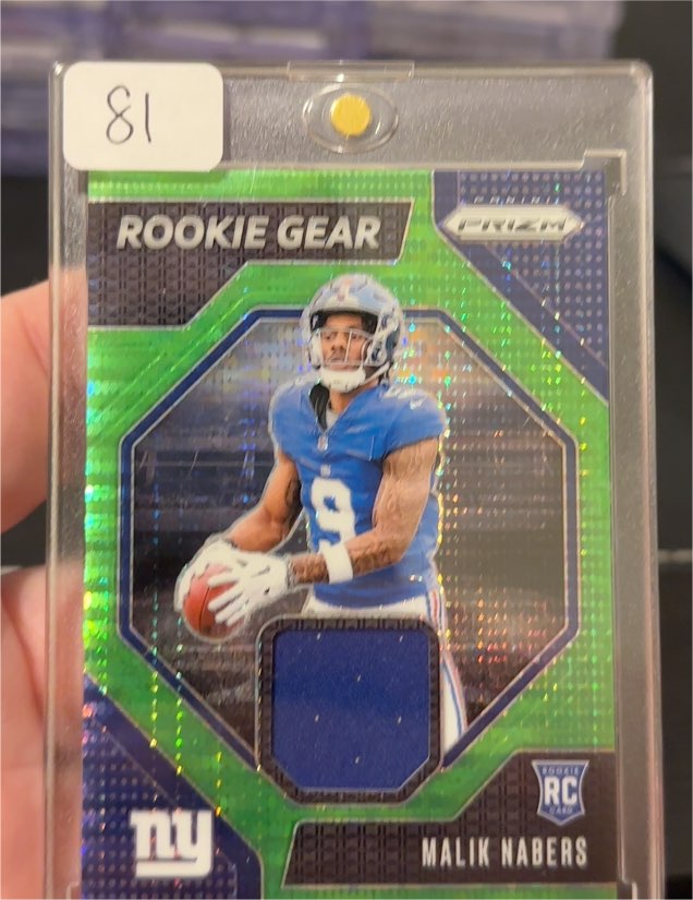 2024 Panini Prizm Rookie Gear #RG-MNS Malik Nabers — front