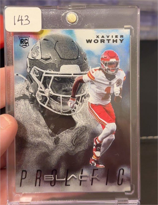 2024 Panini Black Xavier Worthy RC Prolific — front