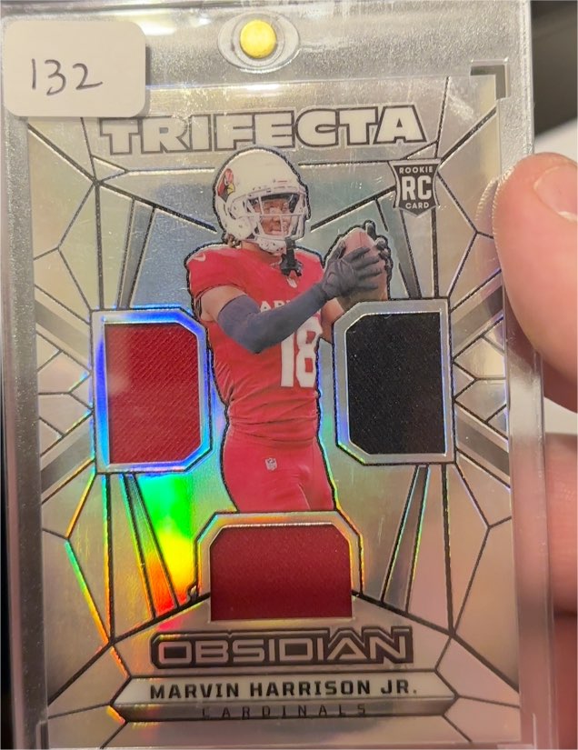 2024 Panini Obsidian Trifecta #TS-MHJ Marvin Harrison Jr. — front