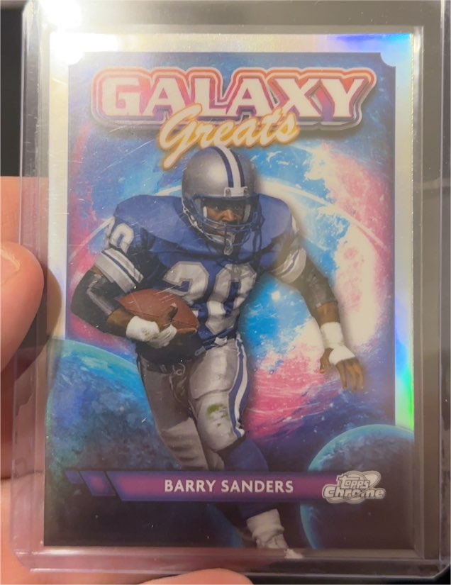 2024 Topps Cosmic Chrome #GG-13 Barry Sanders Galaxy Greats — front