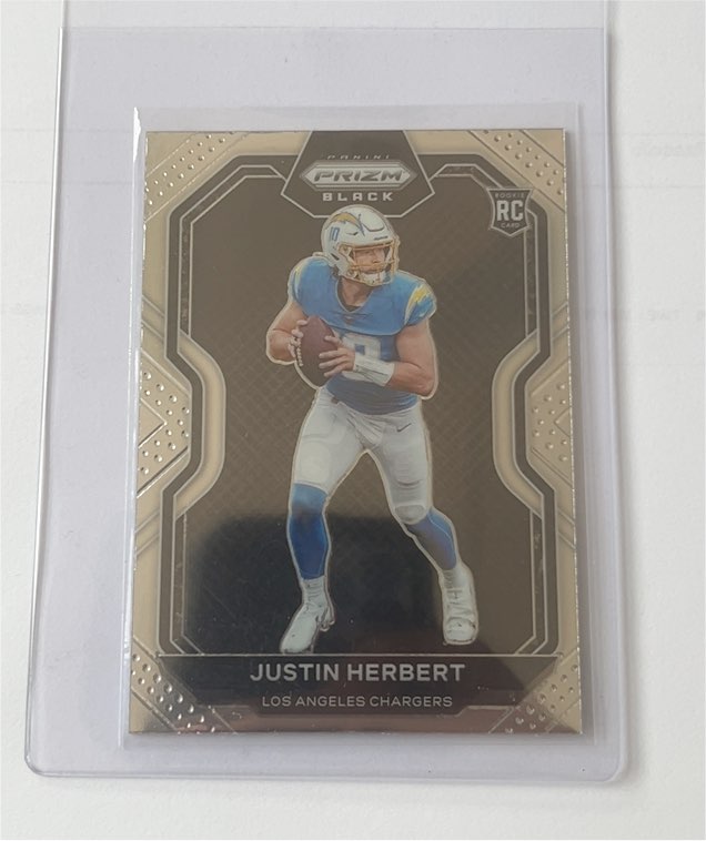 2020 Panini Chronicles Prizm Black #PB-3 Justin Herbert — front