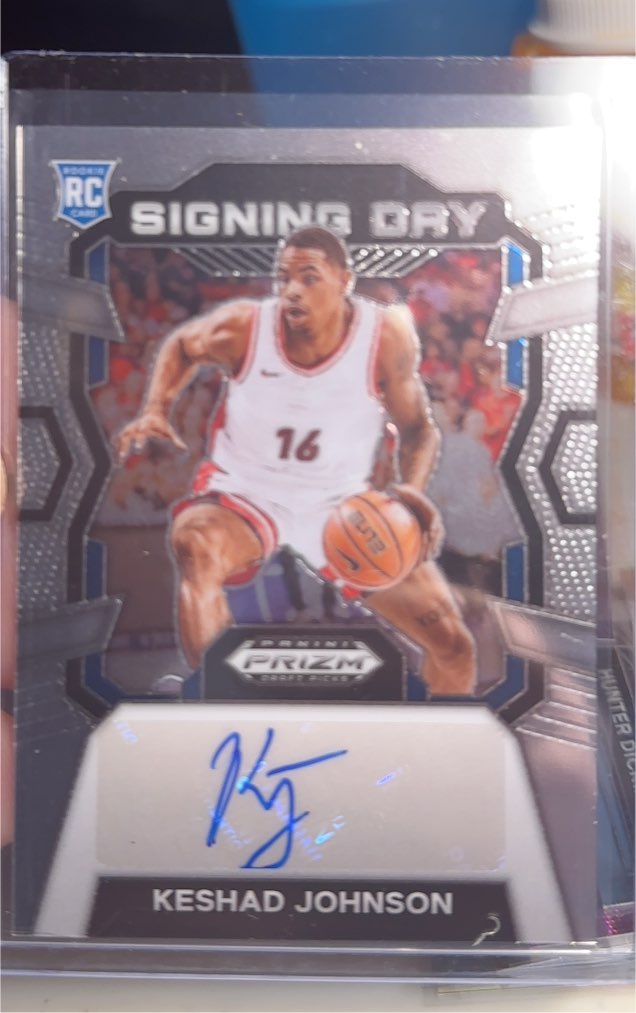 2024 Panini Prizm Draft Picks #SD-KES Keshad Johnson Signing Day — front