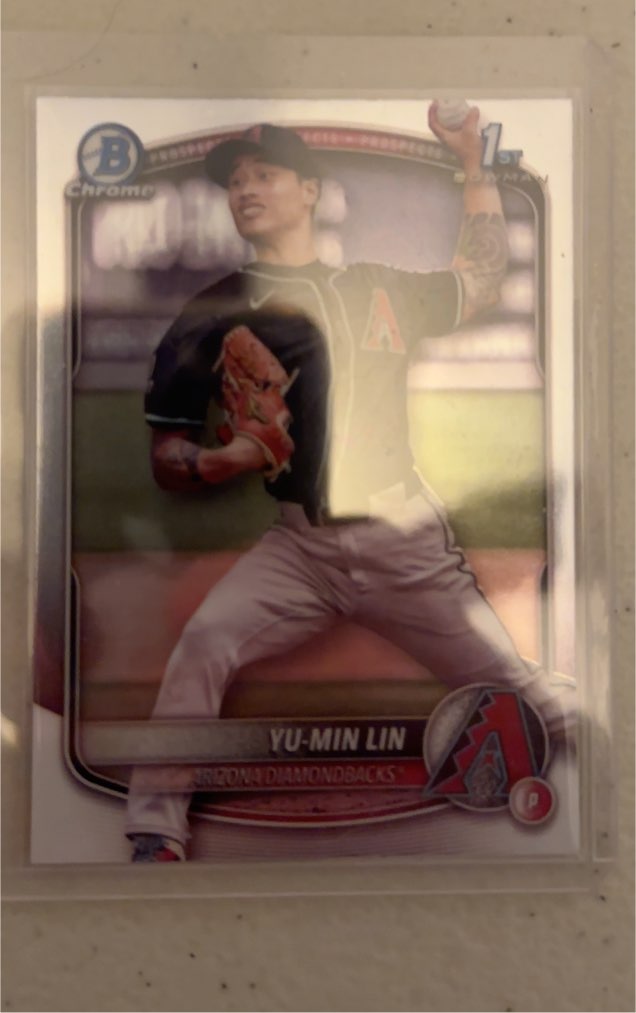 2025 Bowman Chrome #BCP-27 Yu-Min Lin — front