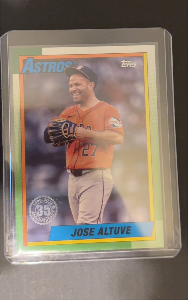 2025 Topps Series 1 #T90-9 Jose Altuve Houston Astros 35th Anniversary — front