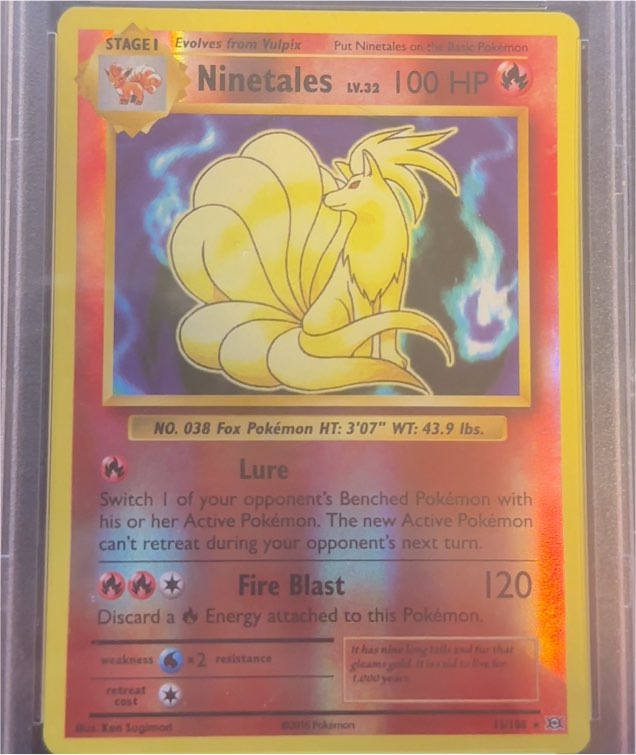 2016 Pokémon XY Evolutions #15 Ninetales — front