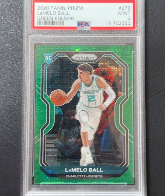 2020 Panini Prizm #278 LaMelo Ball Green Pulsar — front
