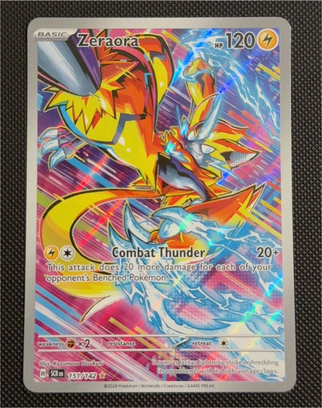 2024 Pokémon Stellar Crown #151/142 Zeraora Illustration Rare — front