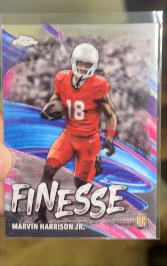 2024 Topps Chrome #F-5 Marvin Harrison Jr. Finesse — front