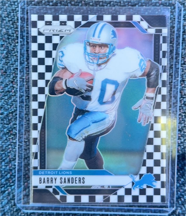 2024 Panini Prizm Black and White Checkerboard Barry Sanders — front