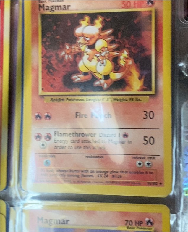 1999 Pokémon Base Set #36 Magmar — front