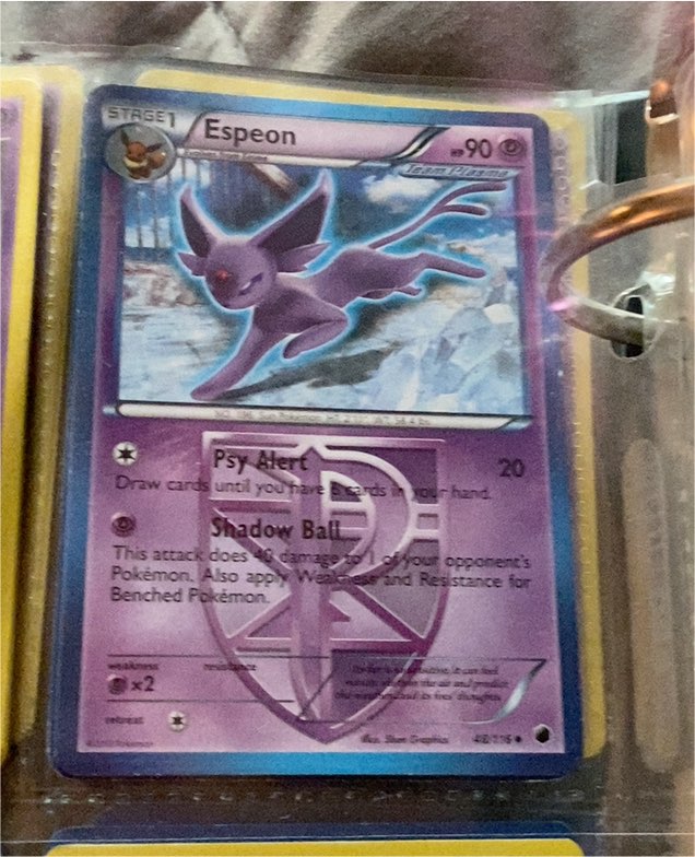 2013 Pokémon Black & White Plasma Freeze #48 Espeon — front