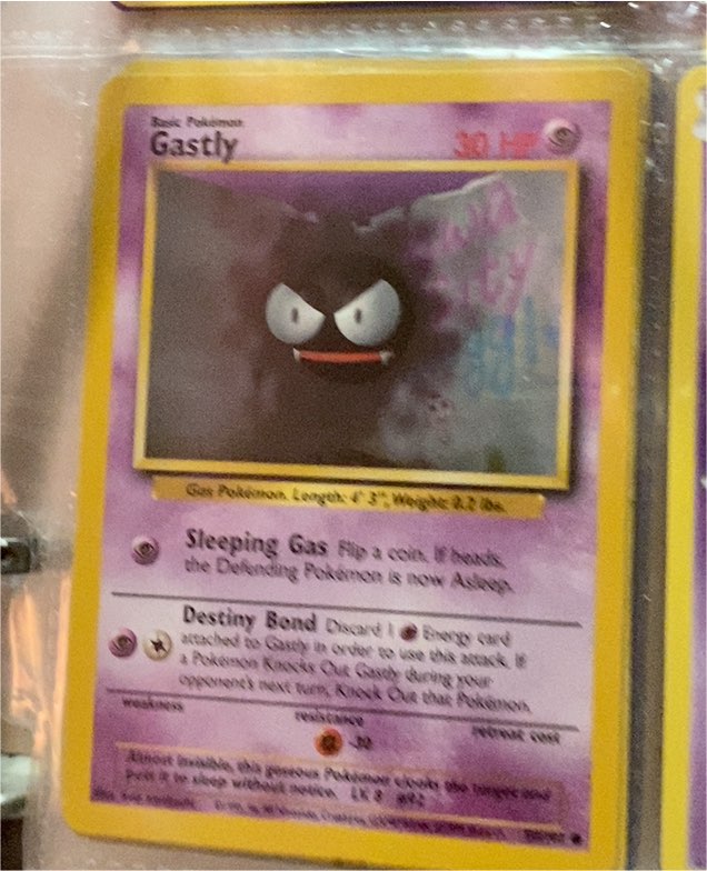 1999 Pokémon #50 Gastly — front