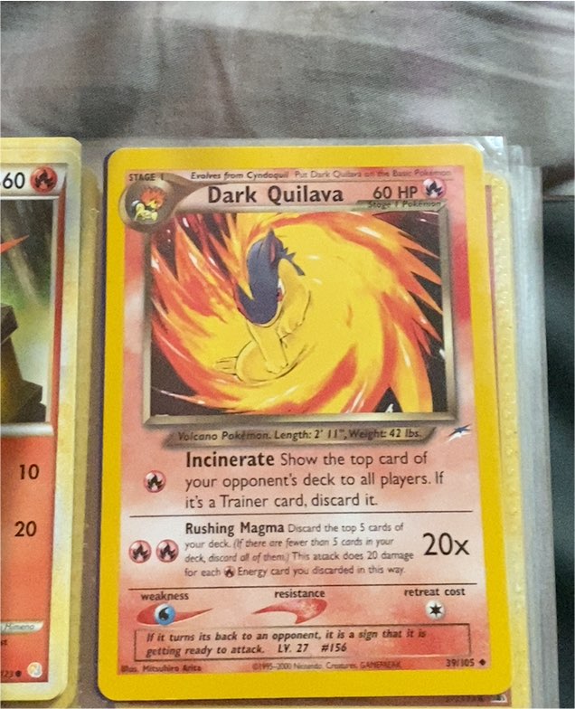 2000 Neo Destiny #39 Dark Quilava — front