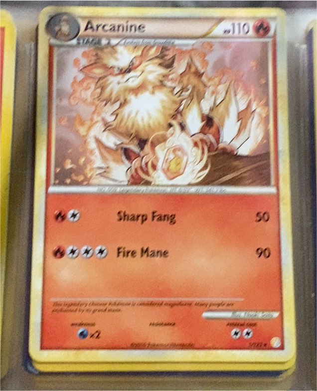 2010 Pokémon HeartGold SoulSilver #1 Arcanine — front