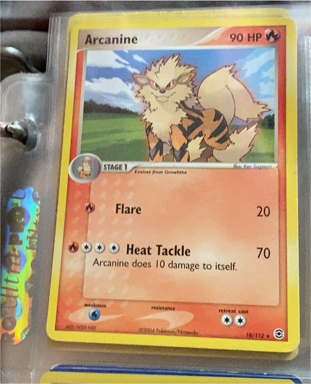 2004 Pokémon FireRed & LeafGreen #18 Arcanine — front