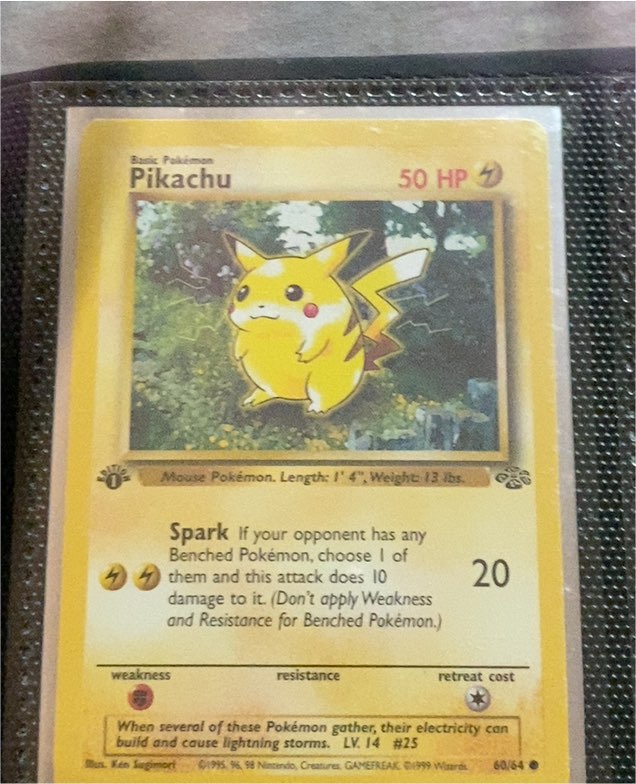 1999 Pokémon Jungle #60 Pikachu — front