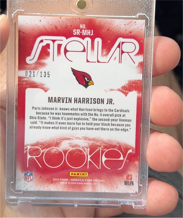 2024 Panini Rookies & Stars Stellar #SR-MHJ Marvin Harrison Jr. — front