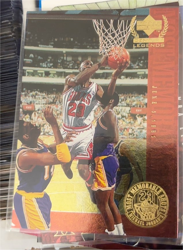 1998 Upper Deck Century Legends #MJ3 Michael Jordan Most Memorable Shots — front