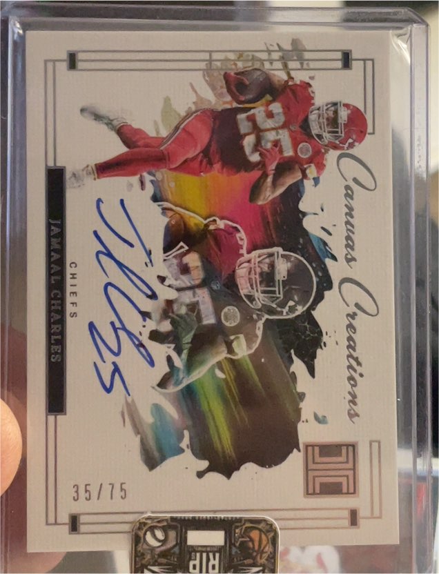 2024 Panini Impeccable Canvas Creations #CC-JCH Jamaal Charles — front