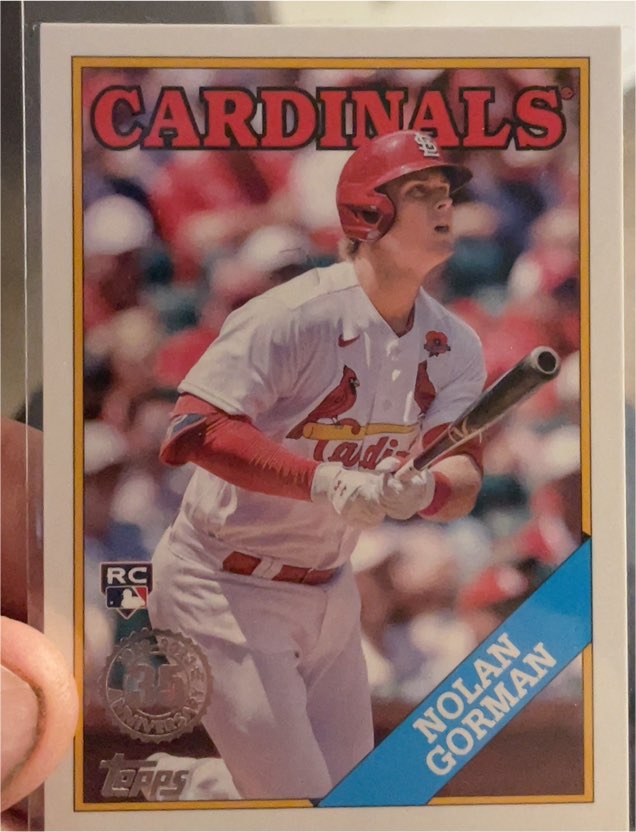 2023 Topps Series 1 - 1988 Topps Baseball #T88-97 Nolan Gorman (RC) — front