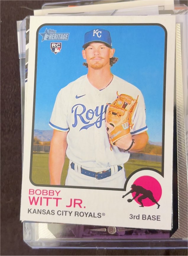 2022 Topps Heritage #520 Bobby Witt Jr. — front