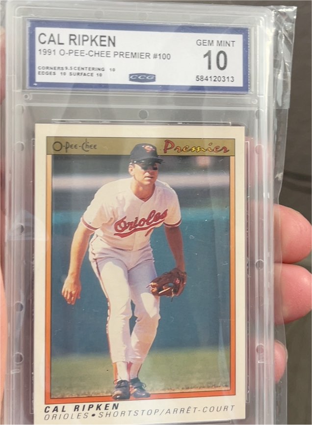 1991 O-Pee-Chee Premier #100 Cal Ripken Jr. — front