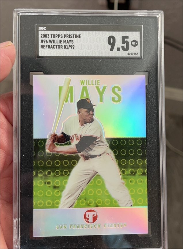 2003 Topps Pristine #96 Willie Mays Refractor — front