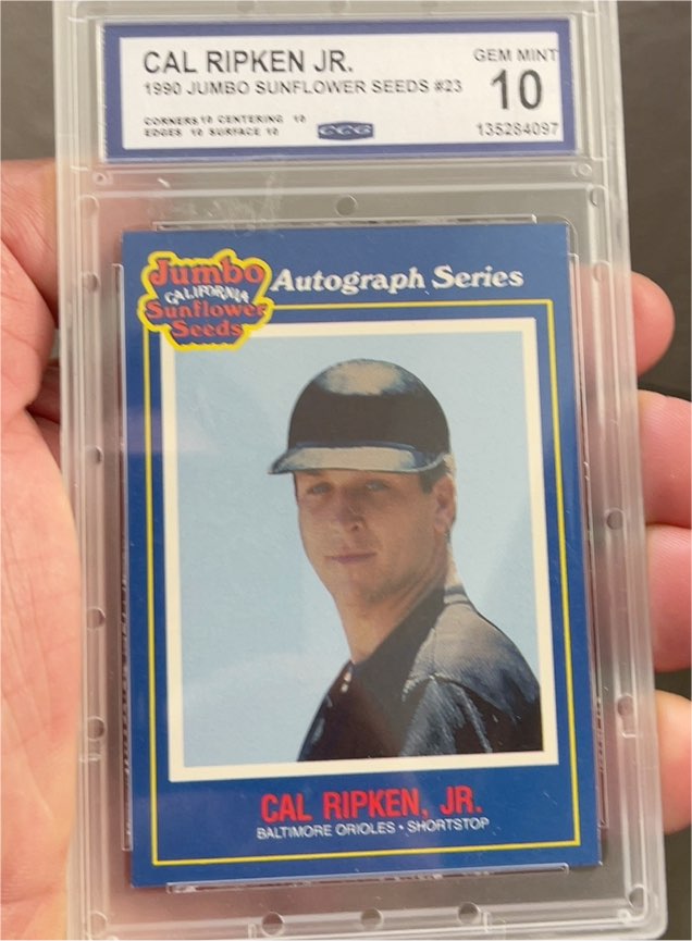 1990 Jumbo California Sunflower Seeds #23 Cal Ripken Jr. — front