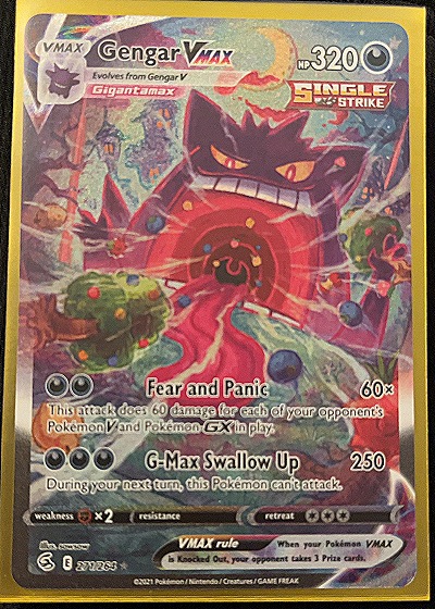 2021 Pokémon Sword & Shield Fusion Strike #271 Gengar VMAX — front