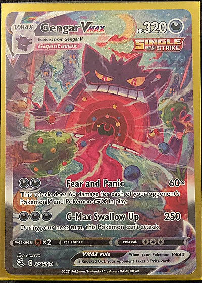 2021 Pokémon Sword & Shield Fusion Strike #271 Gengar VMAX — front