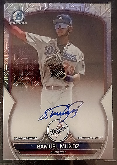 2023 Bowman Chrome #BCMA-SM Samuel Munoz — front