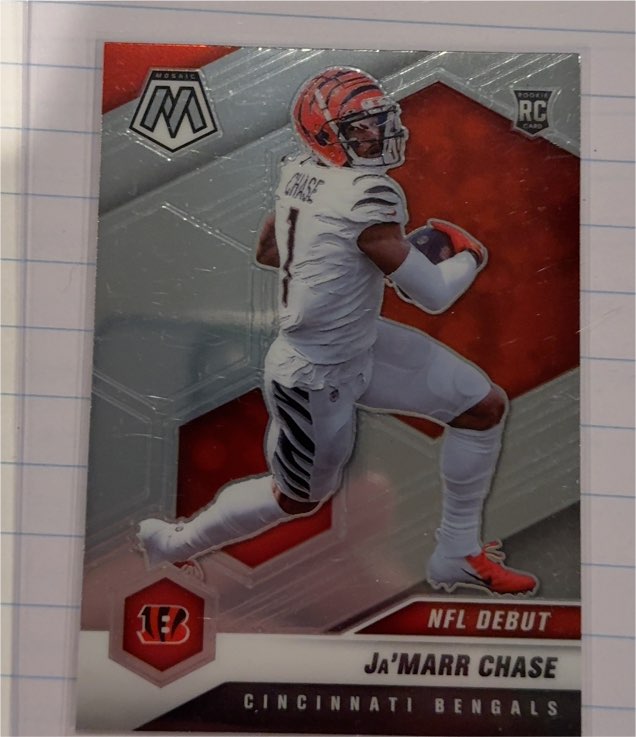 2021 Panini Mosaic #247 Ja'Marr Chase NFL Debut Rookie Card — front