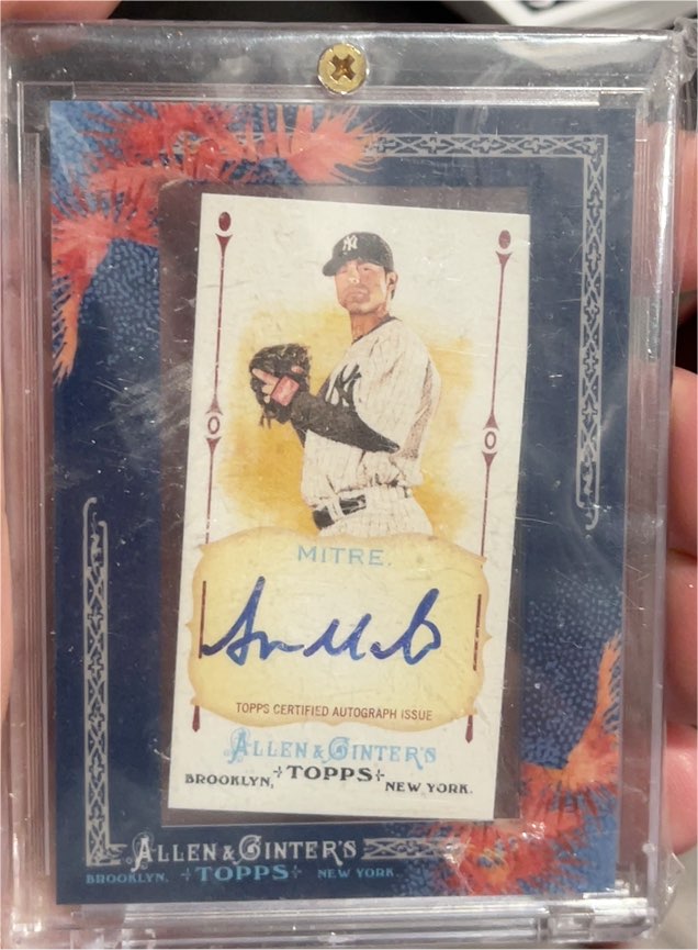 2011 Topps Allen & Ginter's Framed Mini Autographs #AGA-SM Sergio Mitre — front