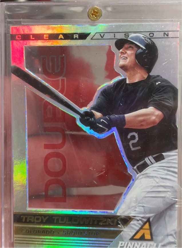 2013 Pinnacle Clear Vision Double #CV44 Troy Tulowitzki — front