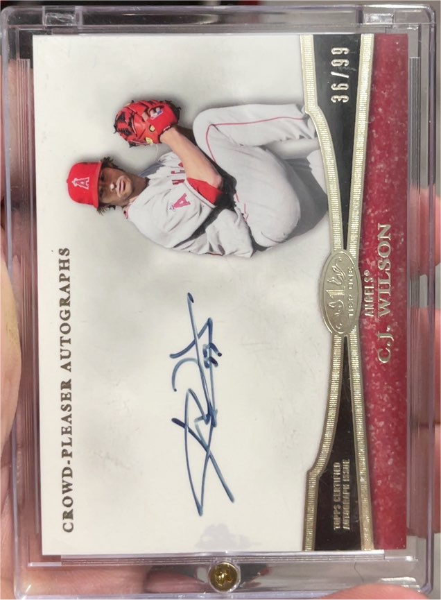 2013 Topps Tier One Crowd Pleaser Autographs #CPA-CW1 C.J. Wilson — front